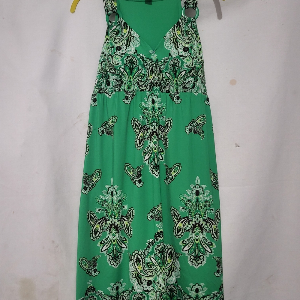 INC International Concepts Green Floral Maxi Dress
